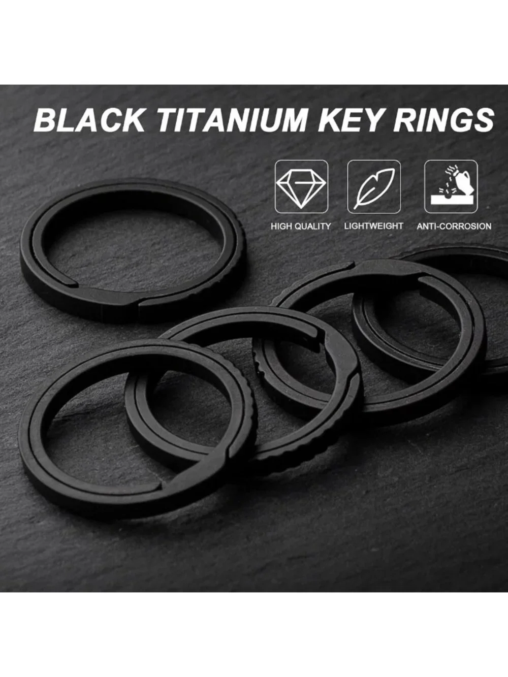 Durable Titanium Keychain Rings | Versatile Carabiner & Dog Tag Key Chain